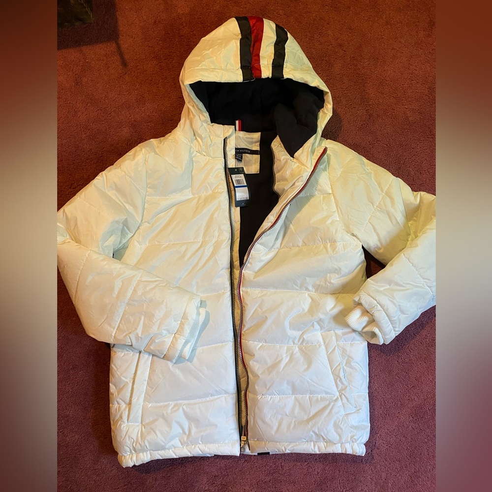 Tommy Hilfiger Boys Puffer Jacket 18-20 XL New! White
